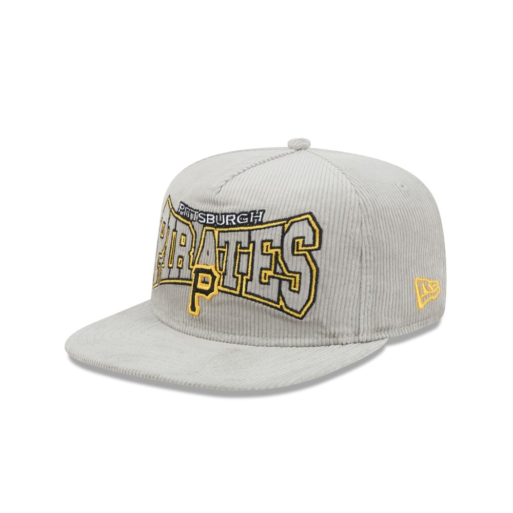 New Era Pittsburgh Pirates Gray Cord Golfer Hat - One Size